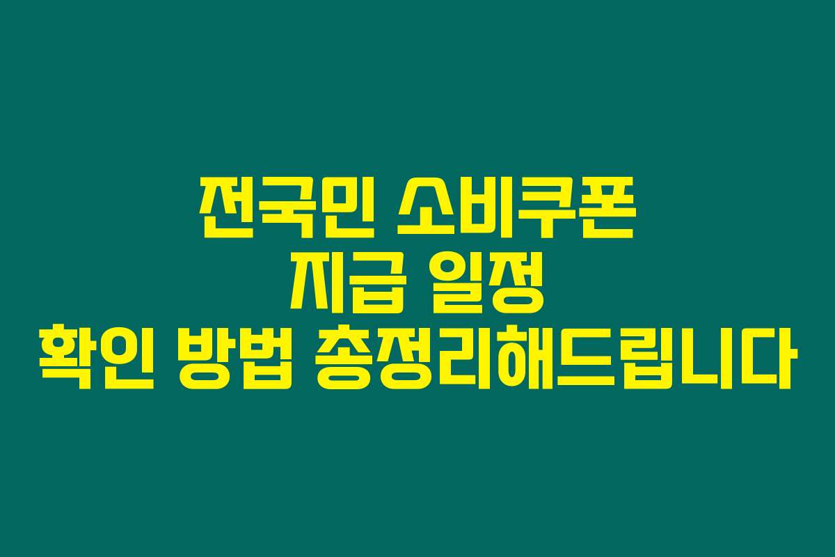 전국민 소비쿠폰 지급 일정 확인 방법 총정리해드립니다 전국민 소비쿠폰 지급 일정 확인 방법 총정리해드립니다