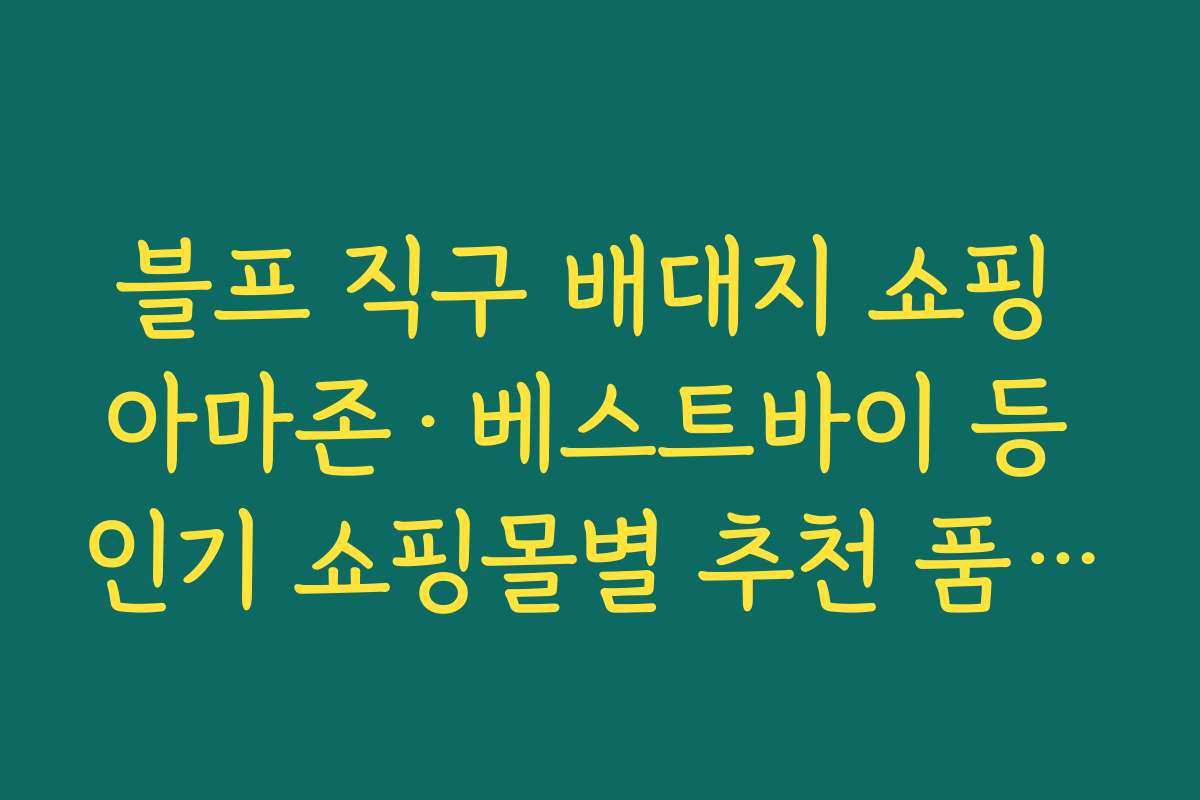 블프 직구 배대지 쇼핑 아마존·베스트바이 등 인기 쇼핑몰별 추천 품목과 할인율 비교하기