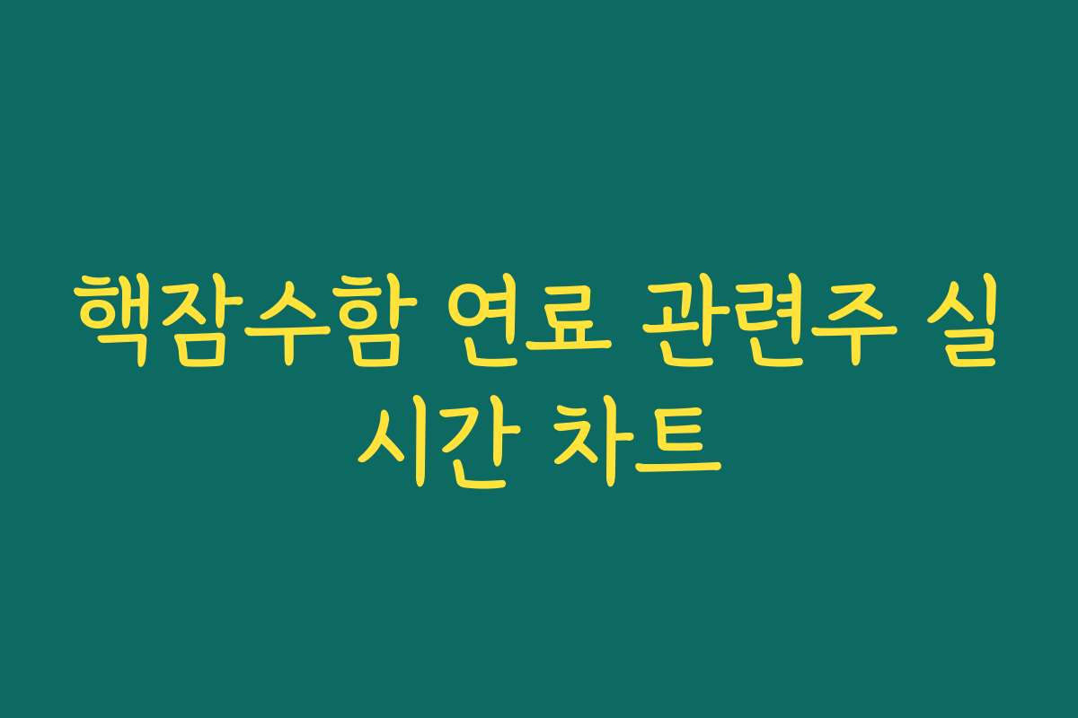 핵잠수함 연료 관련주 실시간 차트