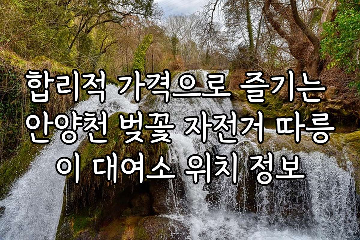 합리적 가격으로 즐기는 안양천 벚꽃 자전거 따릉이 대여소 위치 정보