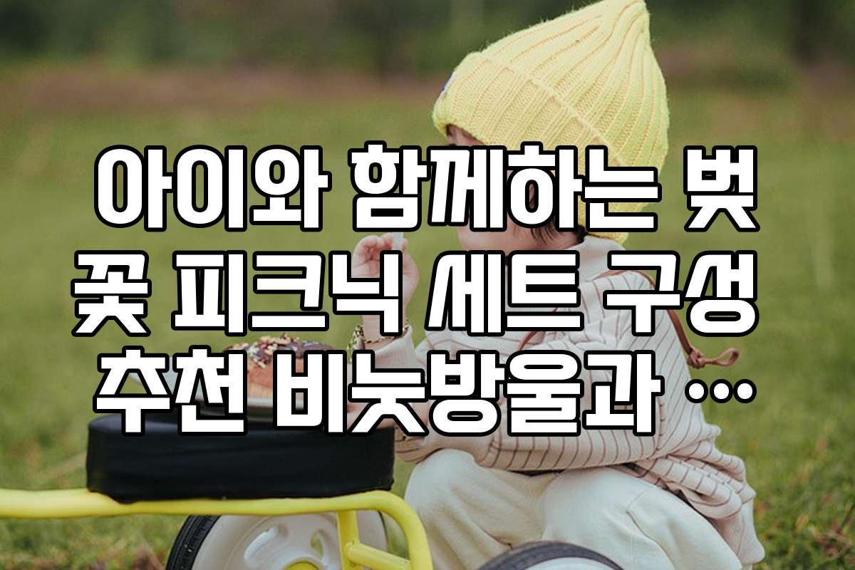 아이와 함께하는 벚꽃 피크닉 세트 구성 추천 비눗방울과 장난감