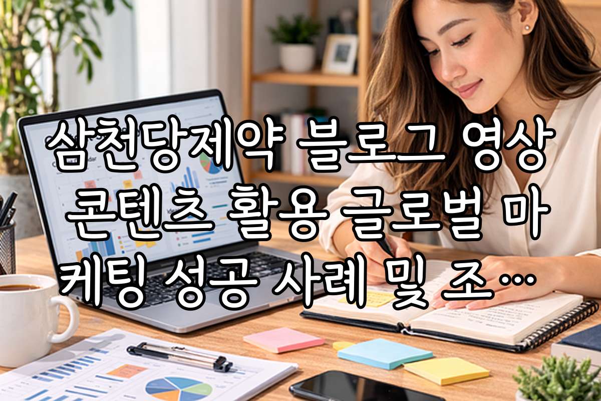 삼천당제약 블로그 영상 콘텐츠 활용 글로벌 마케팅 성공 사례 및 조회수 통계