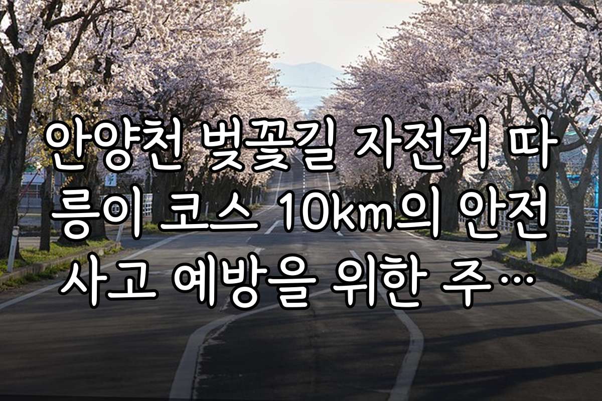 안양천 벚꽃길 자전거 따릉이 코스 10km의 안전사고 예방을 위한 주의사항과 팁