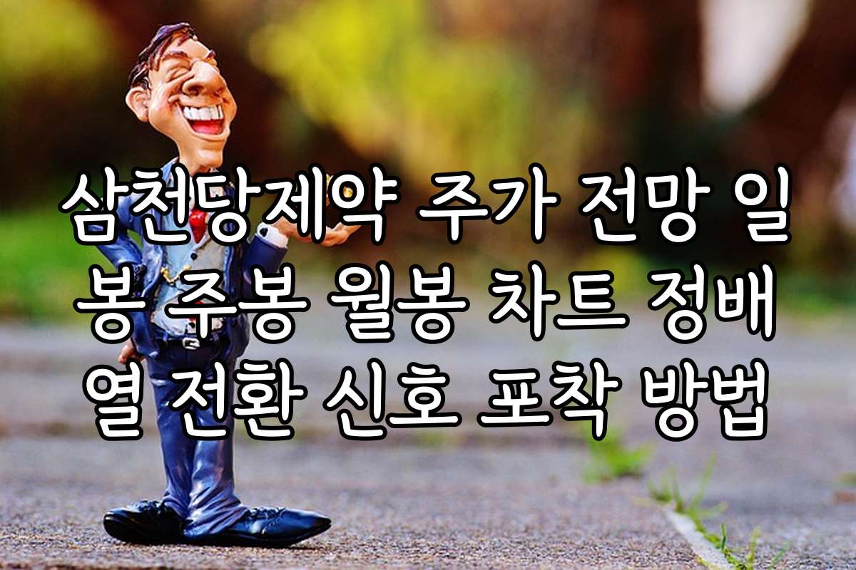 삼천당제약 주가 전망 일봉 주봉 월봉 차트 정배열 전환 신호 포착 방법