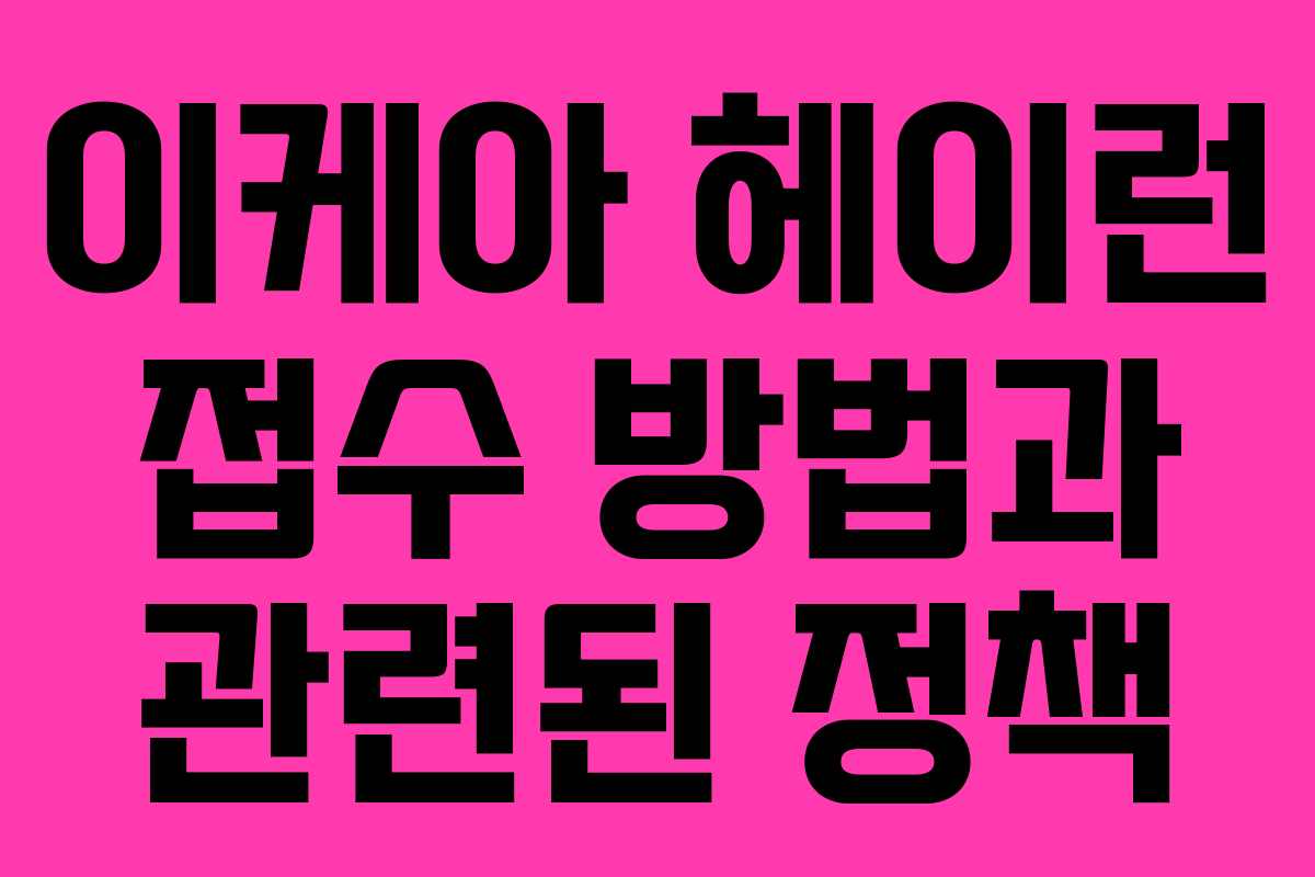 이케아 헤이런 접수 방법과 관련된 정책