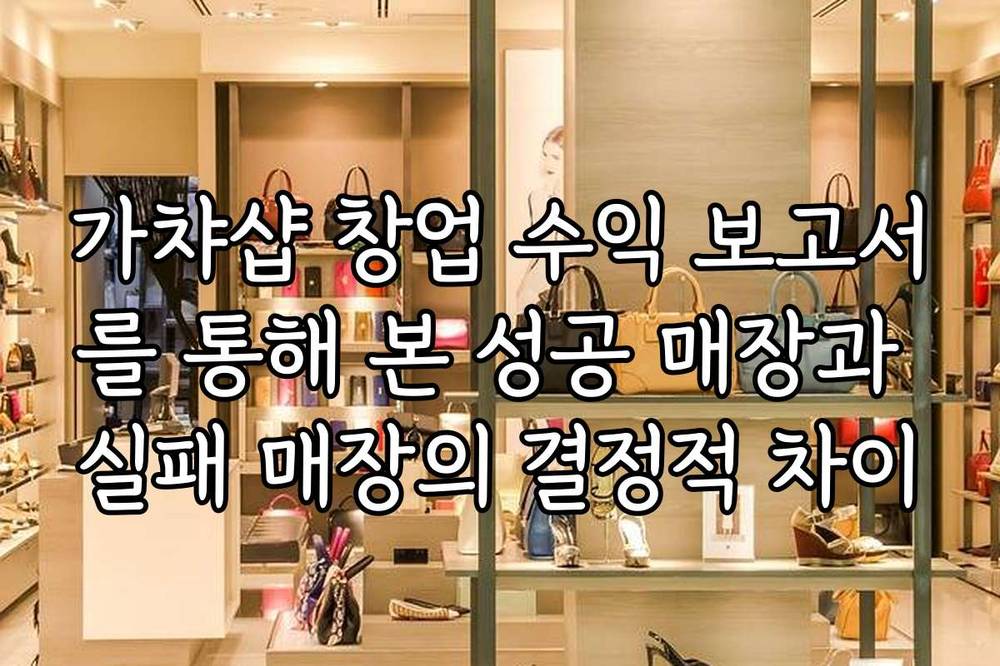 가챠샵 창업 수익 보고서를 통해 본 성공 매장과 실패 매장의 결정적 차이