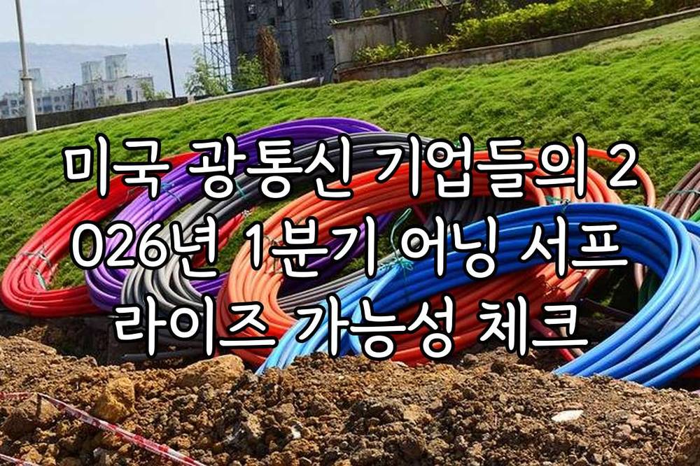 미국 광통신 기업들의 2026년 1분기 어닝 서프라이즈 가능성 체크