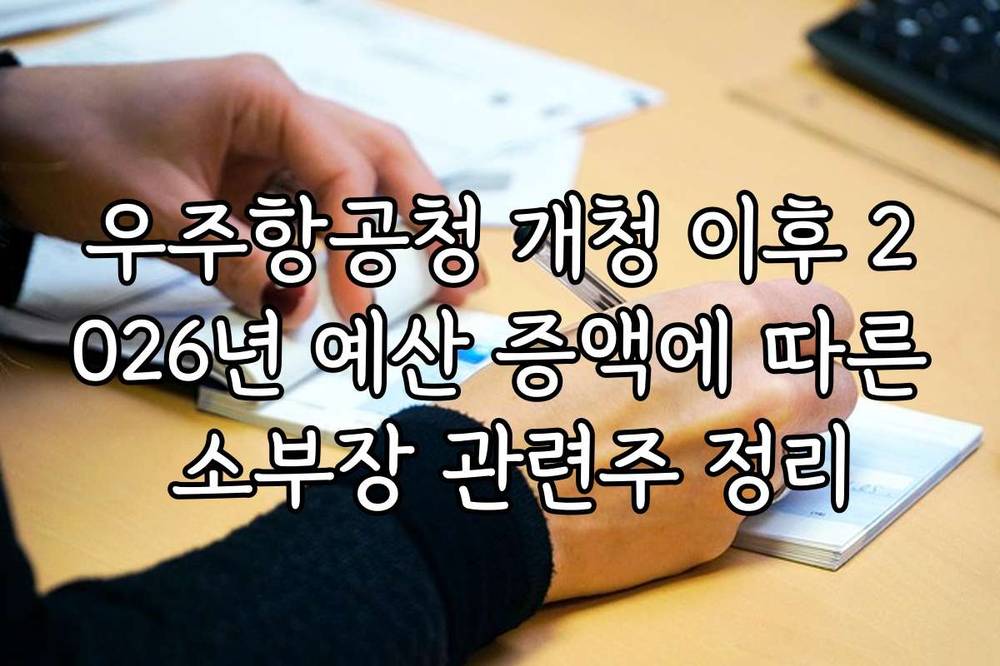우주항공청 개청 이후 2026년 예산 증액에 따른 소부장 관련주 정리