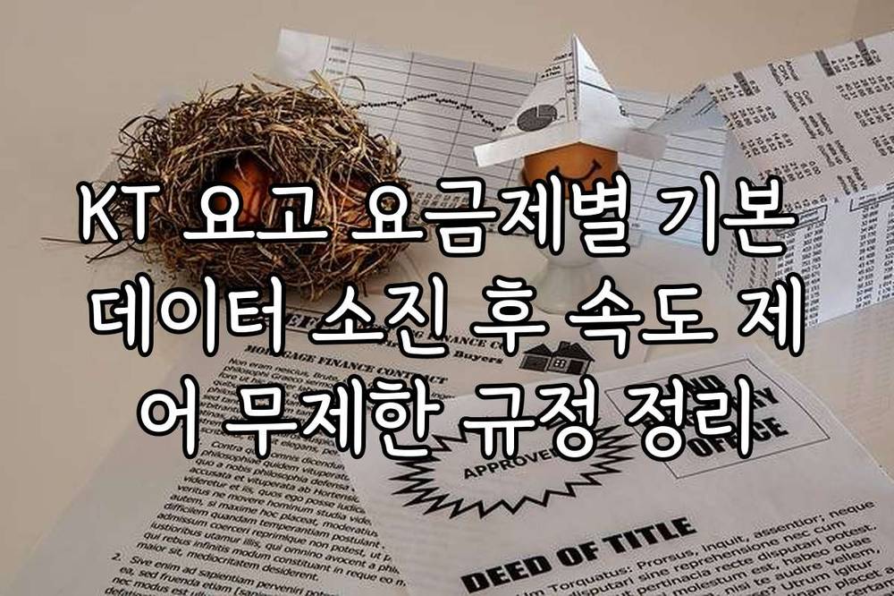KT 요고 요금제별 기본 데이터 소진 후 속도 제어 무제한 규정 정리