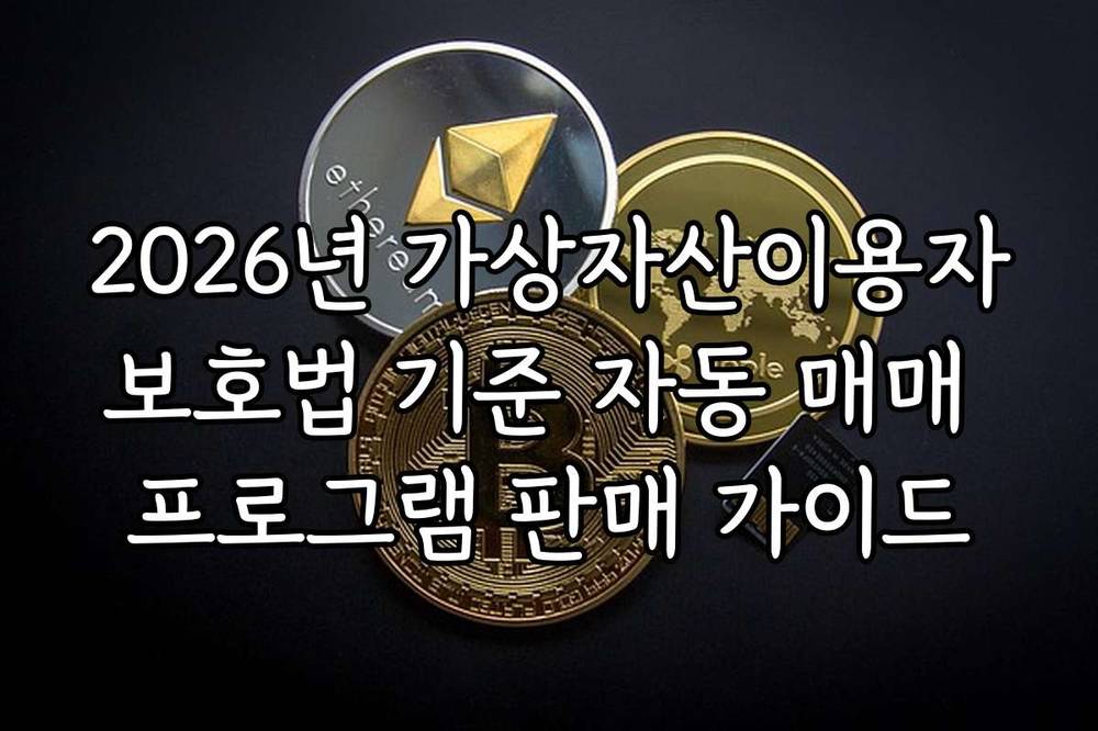 2026년 가상자산이용자보호법 기준 자동 매매 프로그램 판매 가이드
