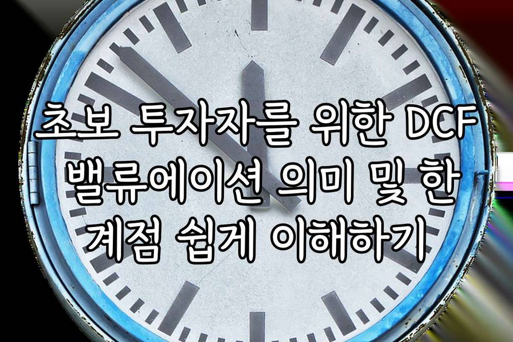초보 투자자를 위한 DCF 밸류에이션 의미 및 한계점 쉽게 이해하기