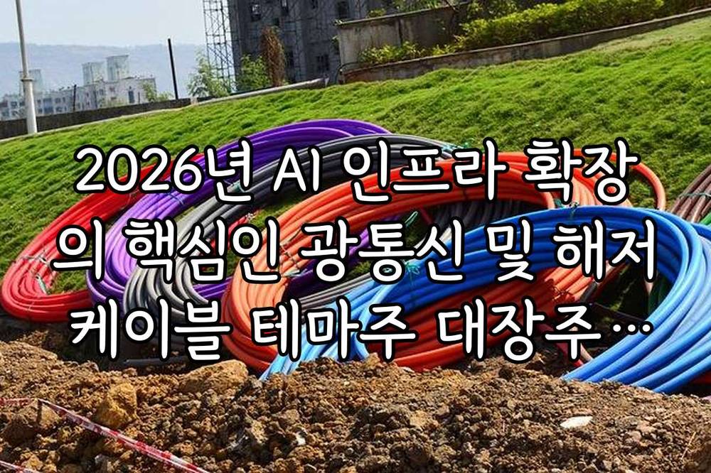 2026년 AI 인프라 확장의 핵심인 광통신 및 해저 케이블 테마주 대장주 분석