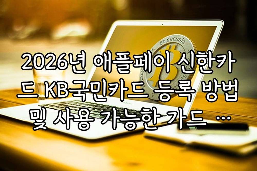 2026년 애플페이 신한카드 KB국민카드 등록 방법 및 사용 가능한 가드 리스트