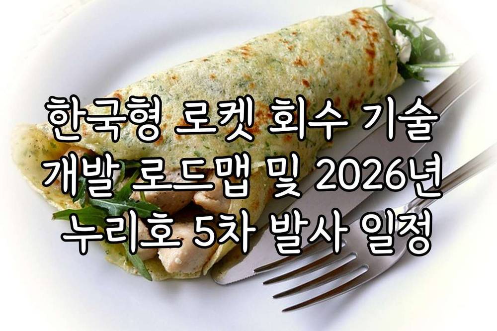 한국형 로켓 회수 기술 개발 로드맵 및 2026년 누리호 5차 발사 일정
