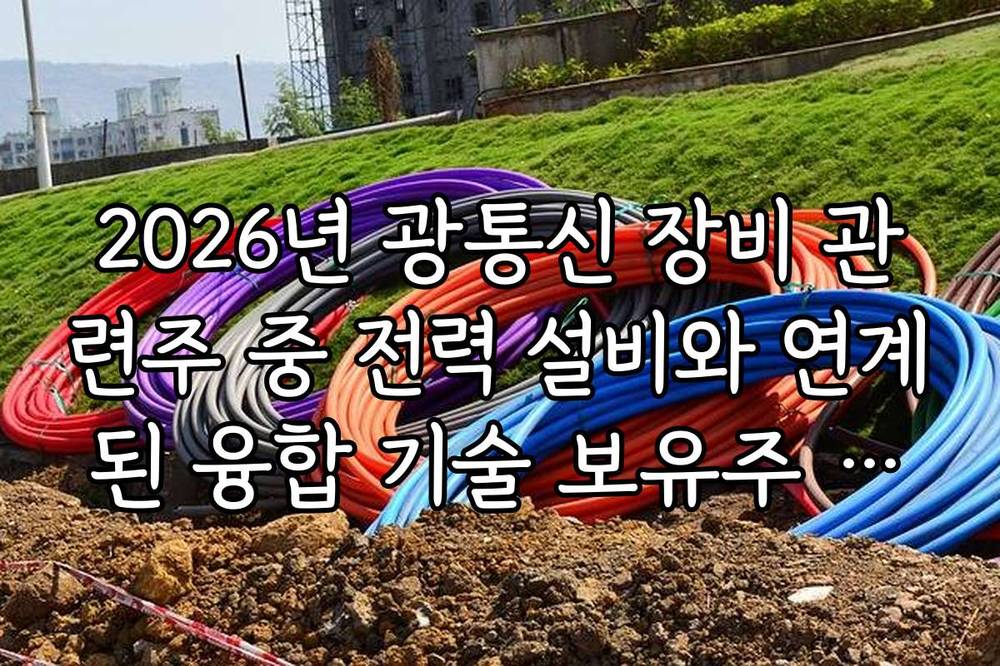 2026년 광통신 장비 관련주 중 전력 설비와 연계된 융합 기술 보유주 정보
