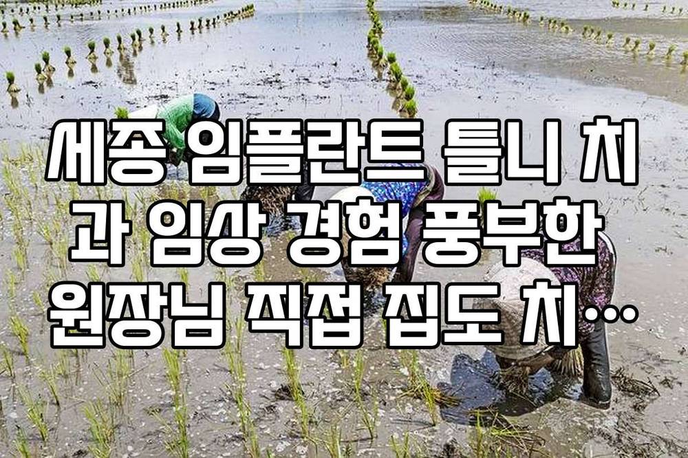 세종 임플란트 틀니 치과 임상 경험 풍부한 원장님 직접 집도 치과 확인