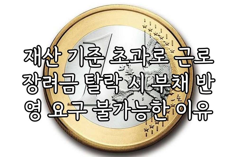 재산 기준 초과로 근로장려금 탈락 시 부채 반영 요구 불가능한 이유