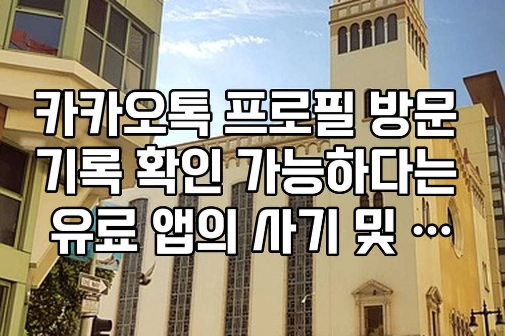 카카오톡 프로필 방문 기록 확인 가능하다는 유료 앱의 사기 및 피싱 위험