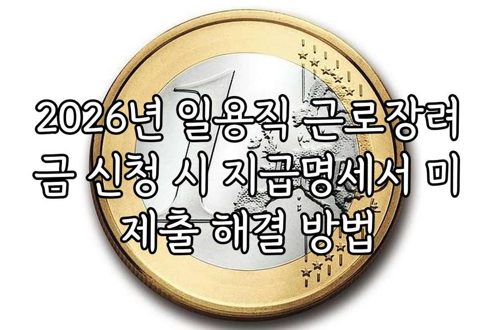 2026년 일용직 근로장려금 신청 시 지급명세서 미제출 해결 방법