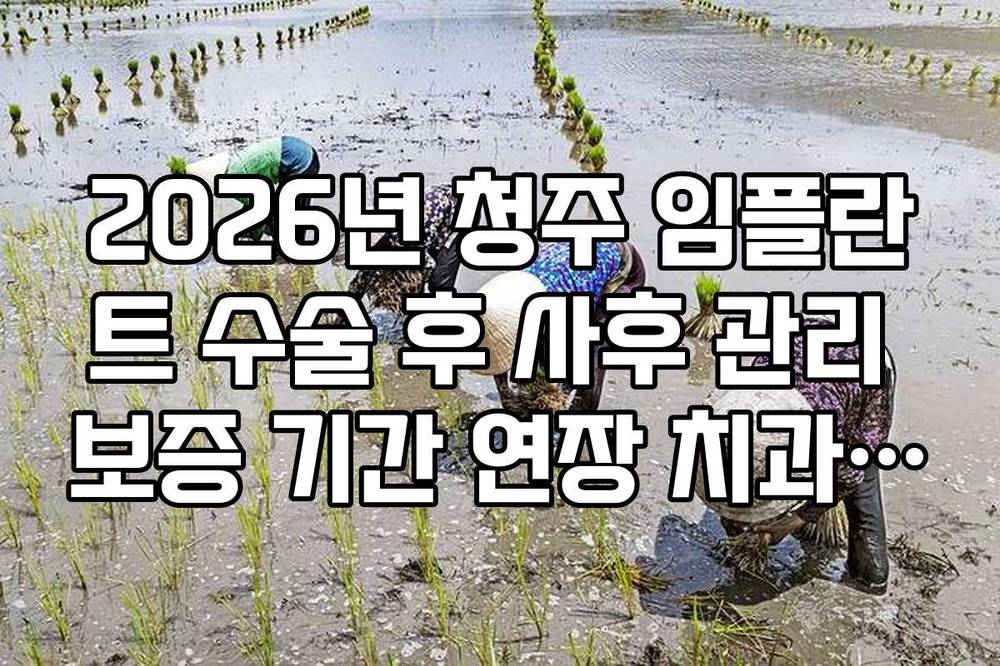 2026년 청주 임플란트 수술 후 사후 관리 보증 기간 연장 치과 정보