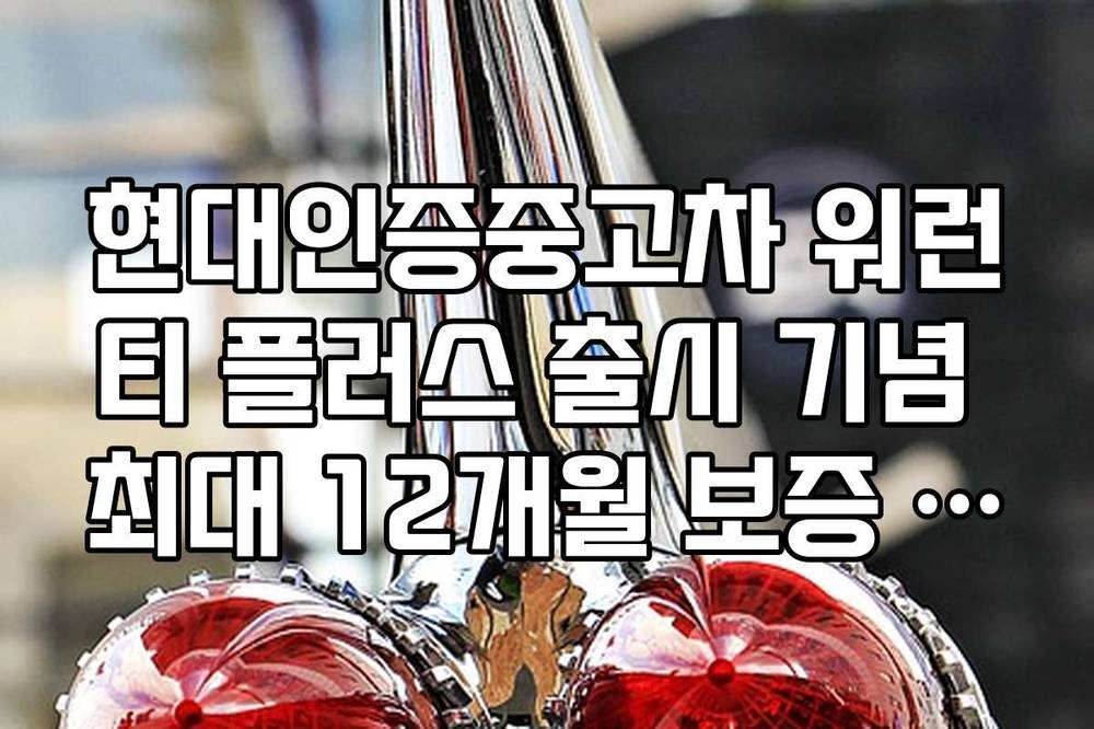 현대인증중고차 워런티 플러스 출시 기념 최대 12개월 보증 연장 혜택