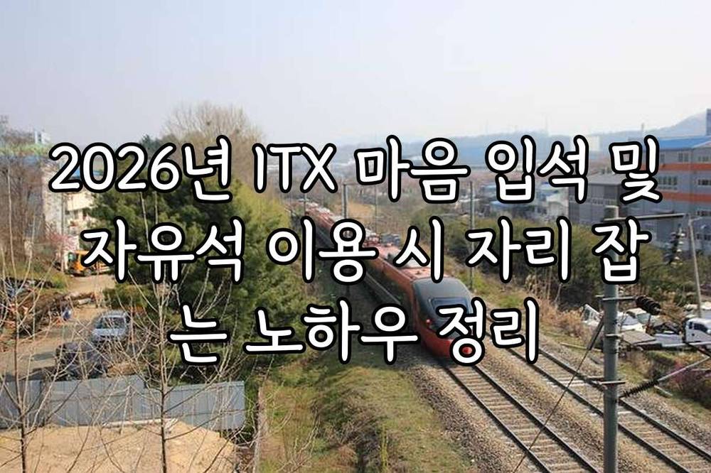 2026년 ITX 마음 입석 및 자유석 이용 시 자리 잡는 노하우 정리
