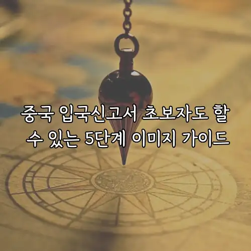 중국 입국신고서 초보자도 할 수 있는 5단계 이미지 가이드