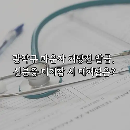 관악구 마운자 처방전 발급, 신분증 미지참 시 대처법은?