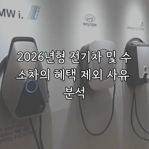2026년형 전기차 및 수소차의 혜택 제외 사유 분석