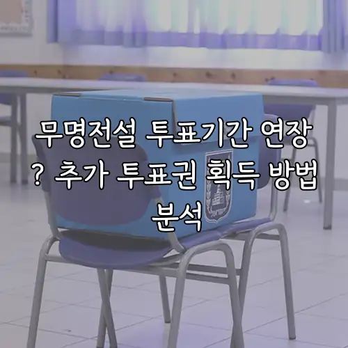 무명전설 투표기간 연장? 추가 투표권 획득 방법 분석