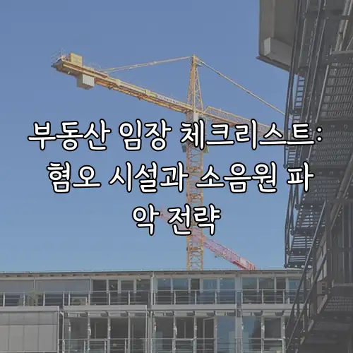 부동산 임장 체크리스트: 혐오 시설과 소음원 파악 전략