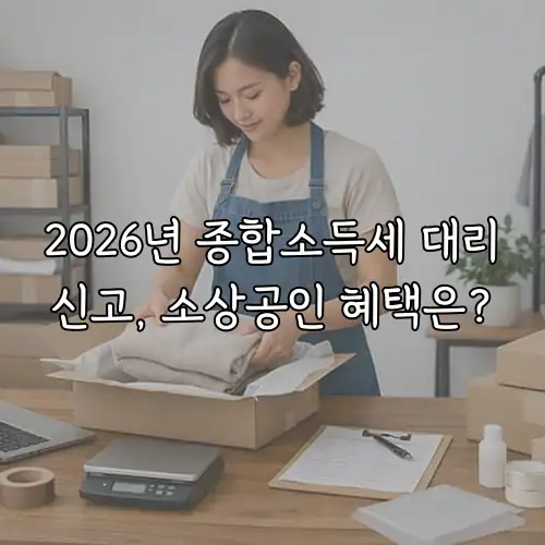 2026년 종합소득세 대리신고, 소상공인 혜택은?