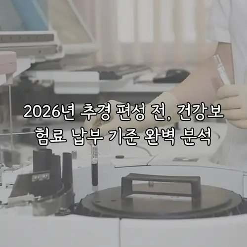 2026년 추경 편성 전, 건강보험료 납부 기준 완벽 분석
