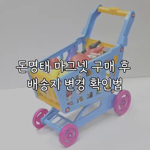 돈명태 마그넷 구매 후 배송지 변경 확인법