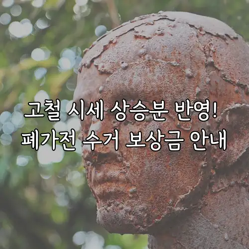 고철 시세 상승분 반영! 폐가전 수거 보상금 안내
