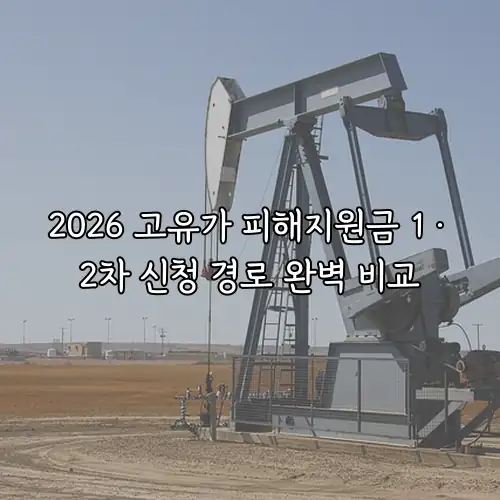 2026 고유가 피해지원금 1&middot;2차 신청 경로 완벽 비교