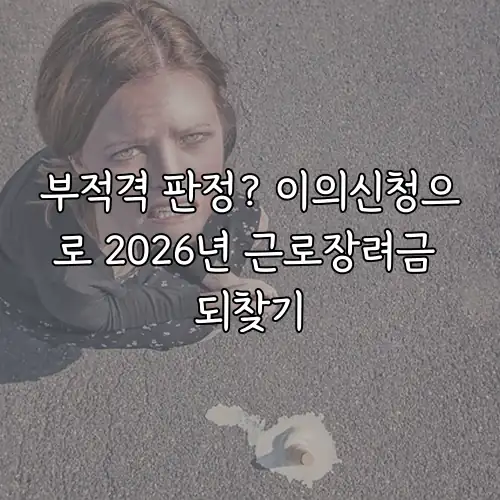 부적격 판정? 이의신청으로 2026년 근로장려금 되찾기