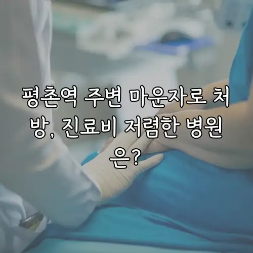 평촌역 주변 마운자로 처방, 진료비 저렴한 병원은?