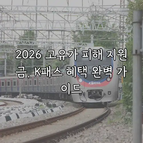 2026 고유가 피해 지원금, K패스 혜택 완벽 가이드