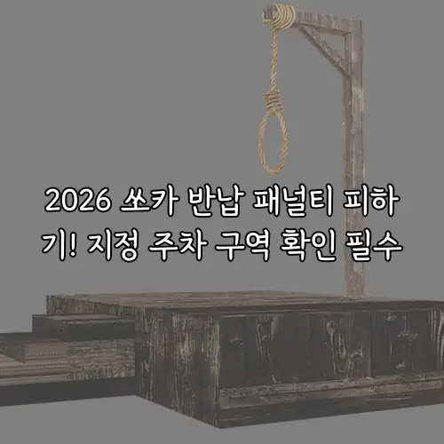 2026 쏘카 반납 패널티 피하기! 지정 주차 구역 확인 필수