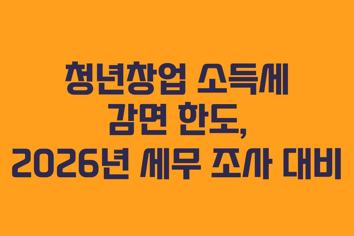 청년창업-소득세-감면-한도,-2026년-세무-조사-대비