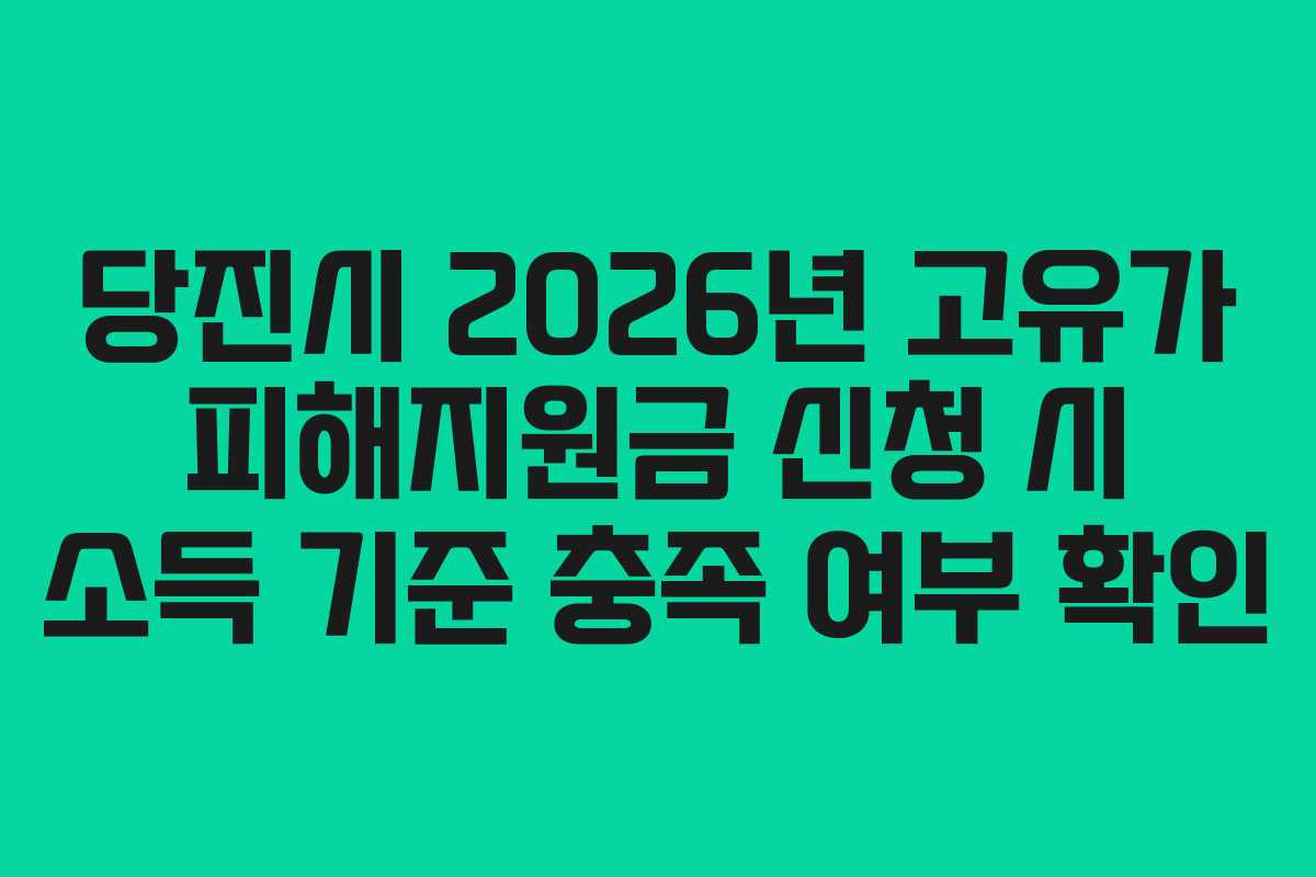 당진시-2026년-고유가-피해지원금-신청-시-소득-기준-충족-여부-확인