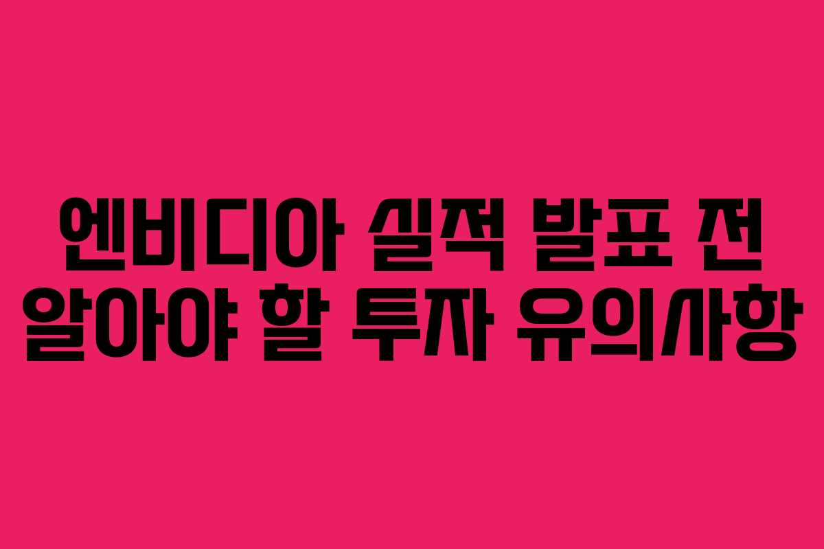 엔비디아-실적-발표-전-알아야-할-투자-유의사항