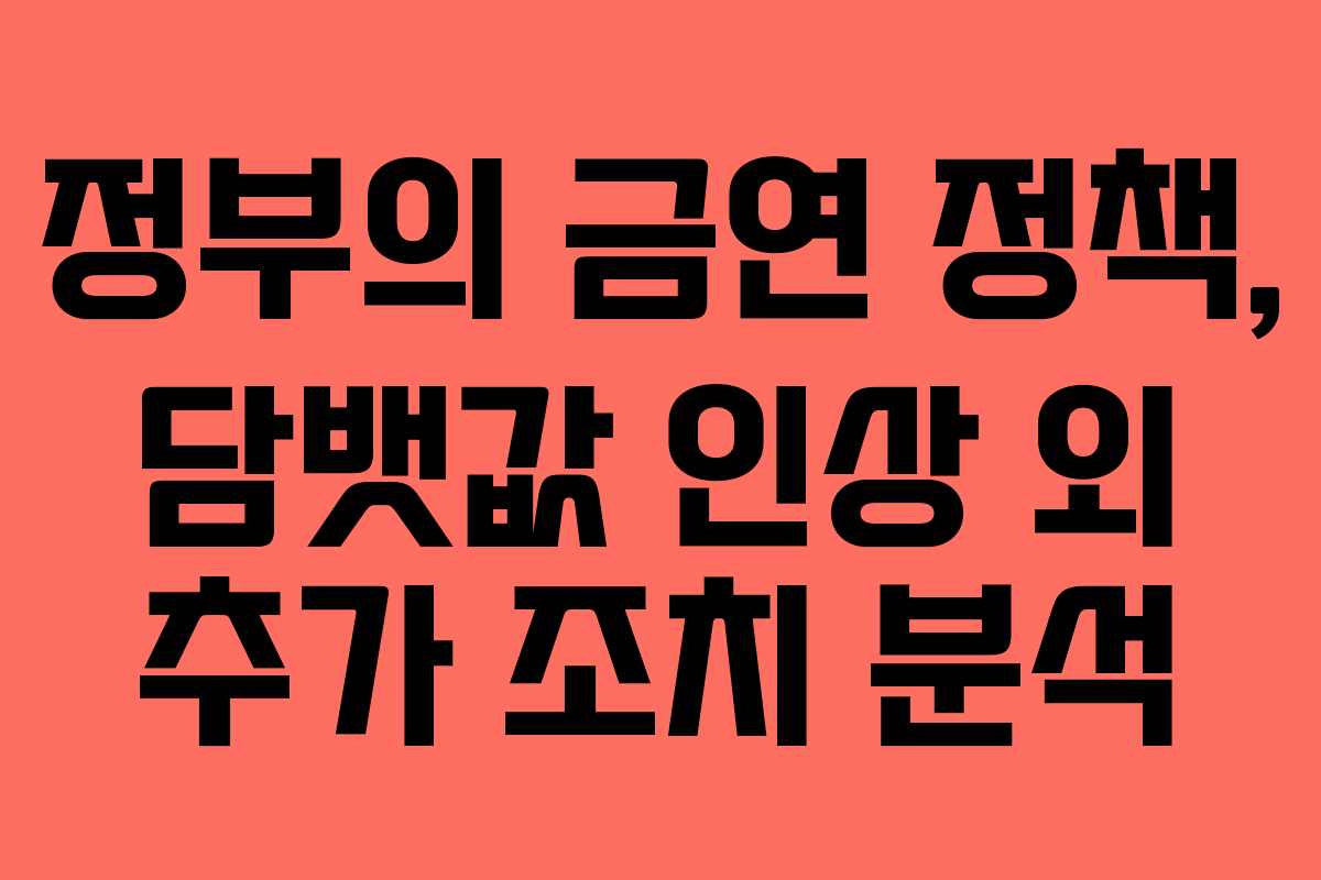 정부의-금연-정책,-담뱃값-인상-외-추가-조치-분석