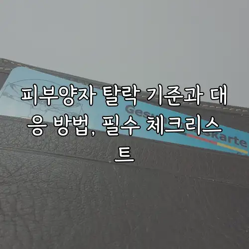 피부양자 탈락 기준과 대응 방법, 필수 체크리스트