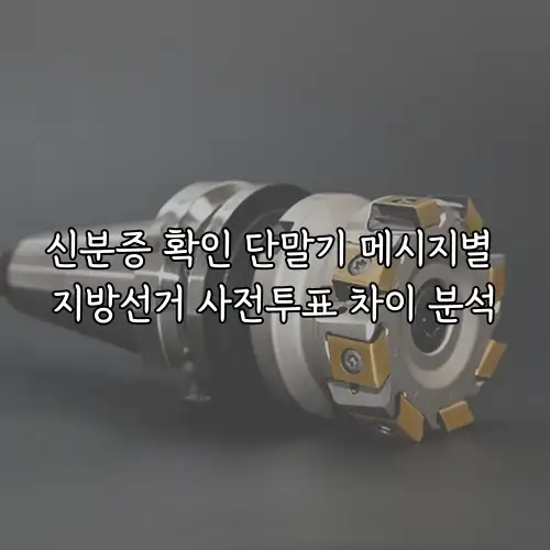 신분증 확인 단말기 메시지별 지방선거 사전투표 차이 분석