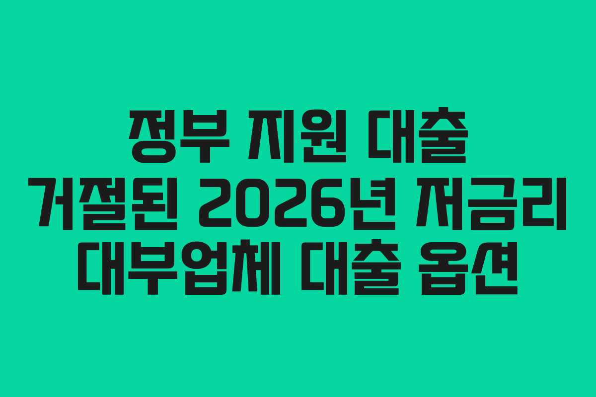 정부-지원-대출-거절된-2026년-저금리-대부업체-대출-옵션