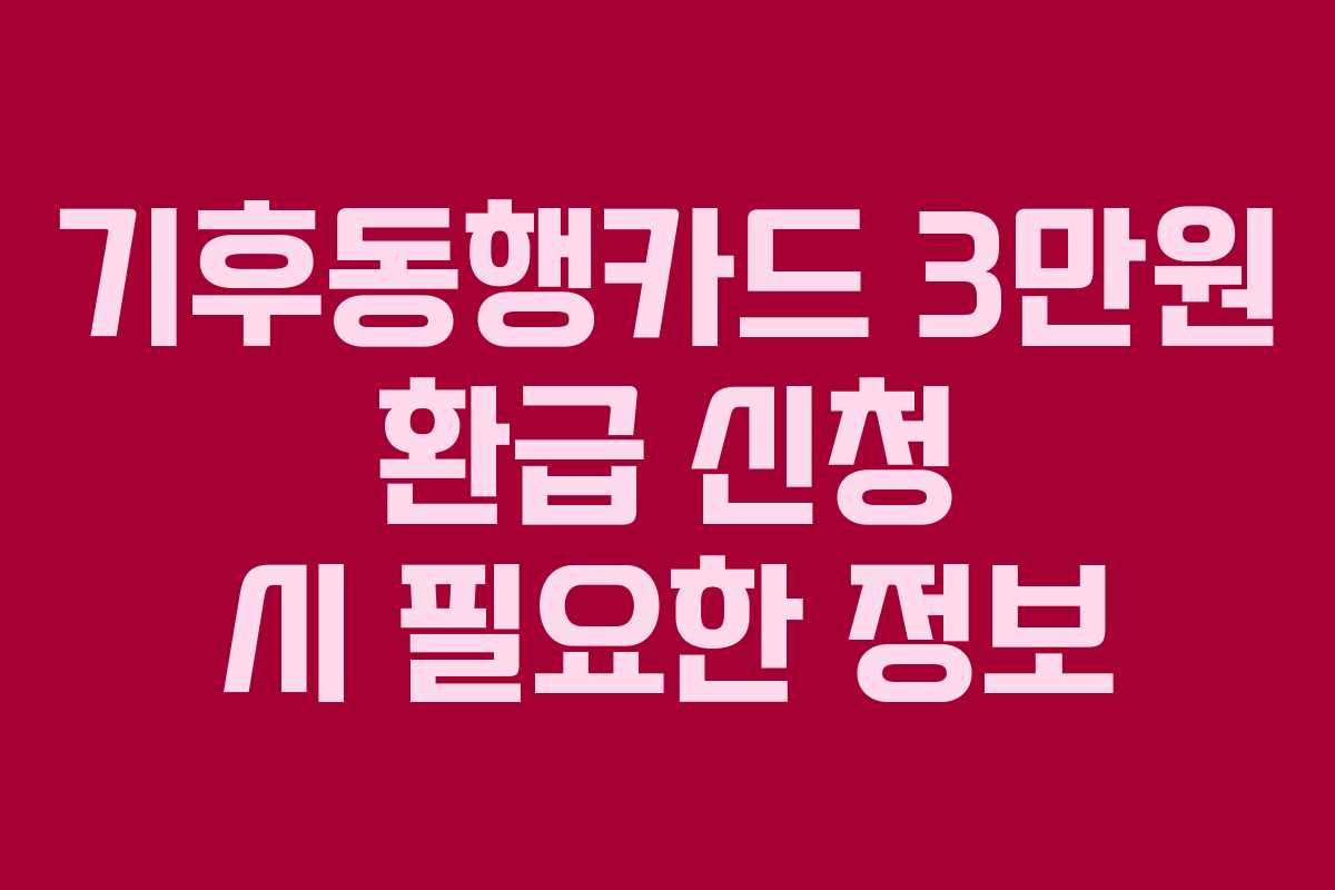 기후동행카드-3만원-환급-신청-시-필요한-정보